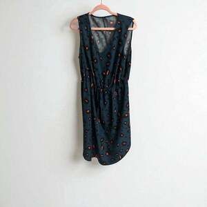 SHEIN LUNE Leopard Print Tie Front Fake Button Dress